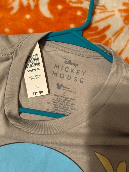 Disney Gray Tee with Blue and Yellow Mickey Graphic - Picture 3 of 3